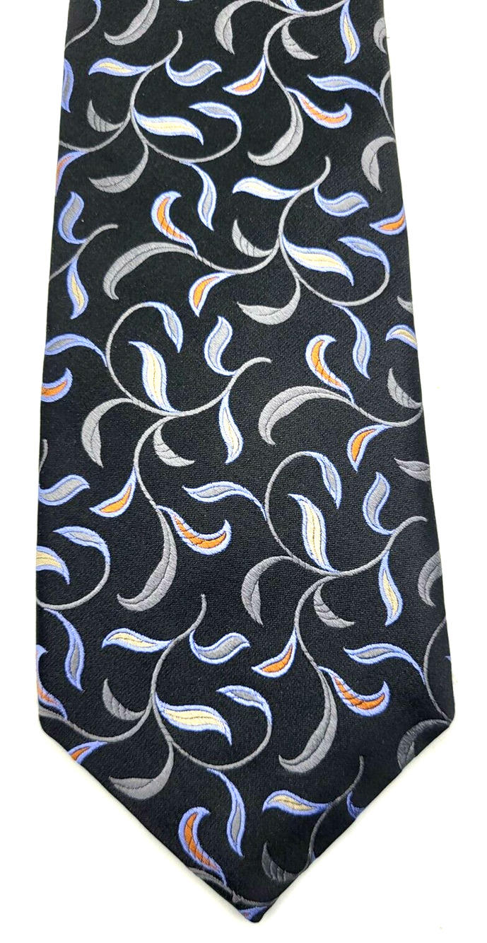 Vintage Robert Talbott Black White Chelsea Silk Tie 3.85x60" Best of Class USA